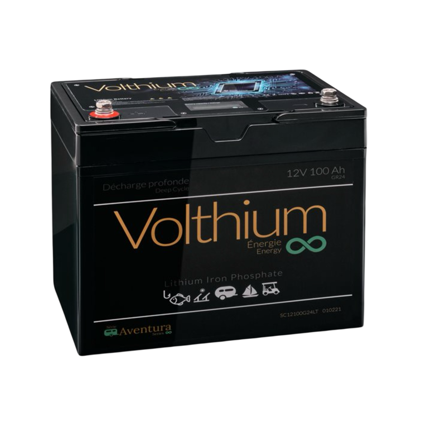 BATTERIE AVENTURA 12V 100AH DE VOLTHIUM AVEC PROTECTION CONTRE LA CHARGE AU FROID