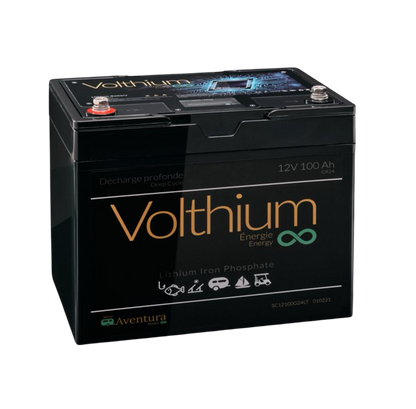 BATTERIE AVENTURA 12V 100AH DE VOLTHIUM AVEC PROTECTION CONTRE LA CHARGE AU FROID