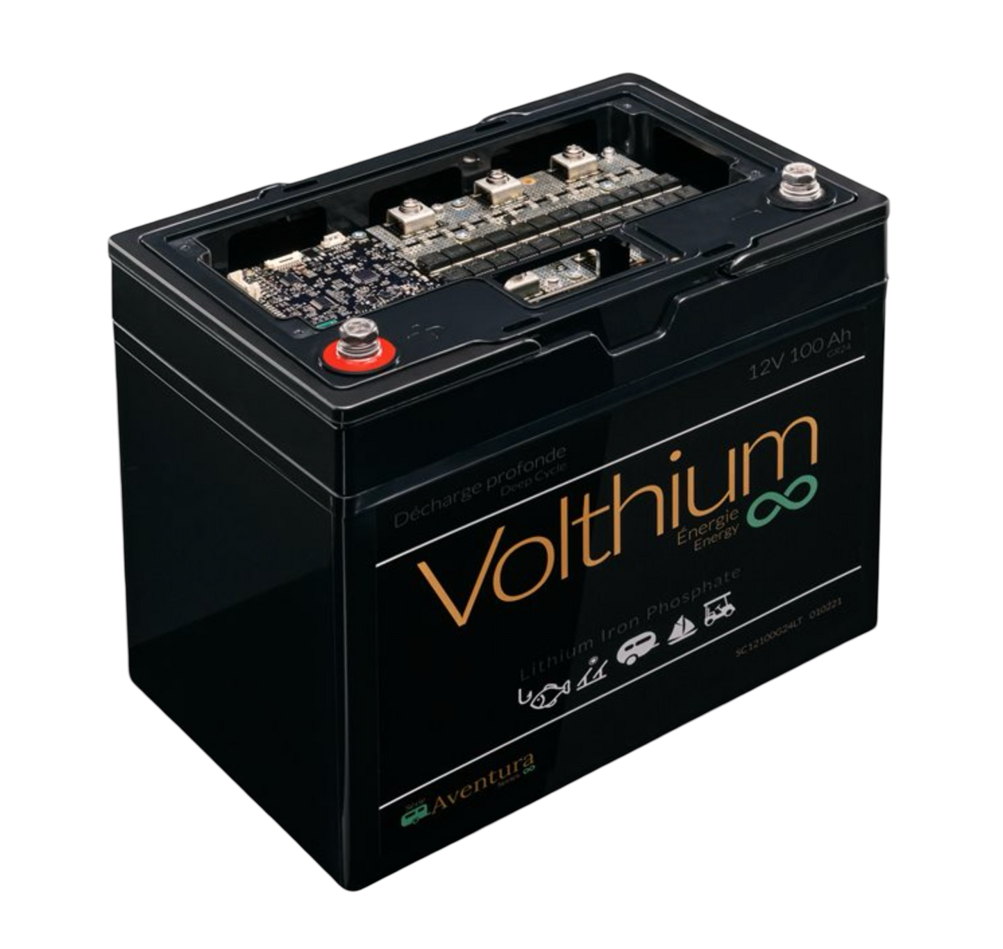 BATTERIE AVENTURA 12V 100AH DE VOLTHIUM AVEC PROTECTION CONTRE LA CHARGE AU FROID