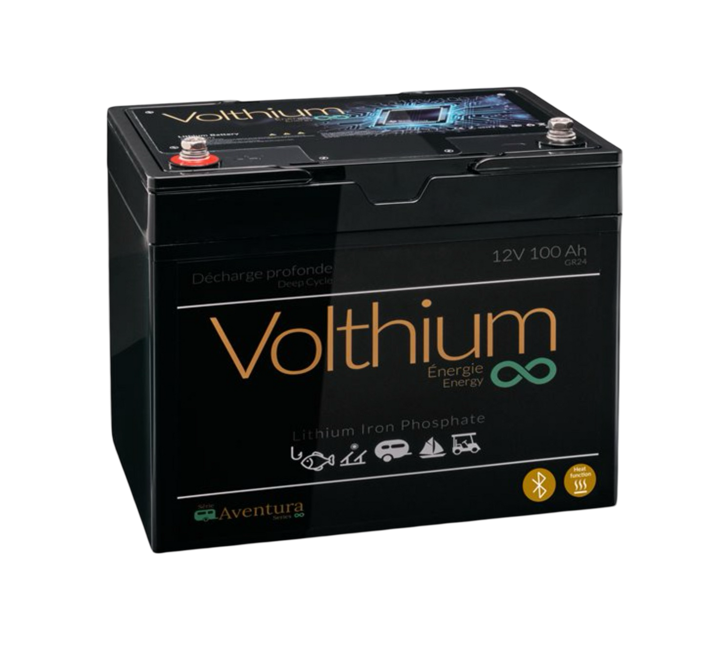 BATTERIE AVENTURA 12V 100AH AUTOCHAUFFANTE DE VOLTHIUM