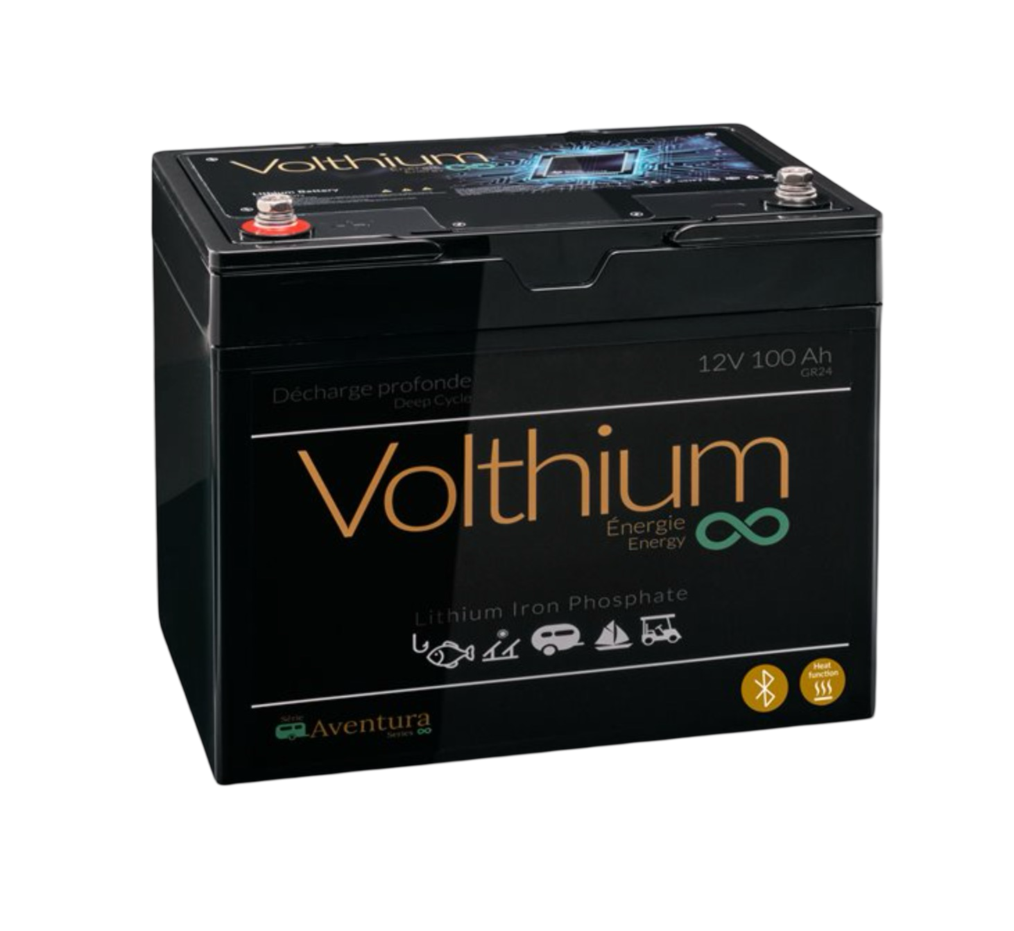 BATTERIE AVENTURA 12V 100AH AUTOCHAUFFANTE DE VOLTHIUM